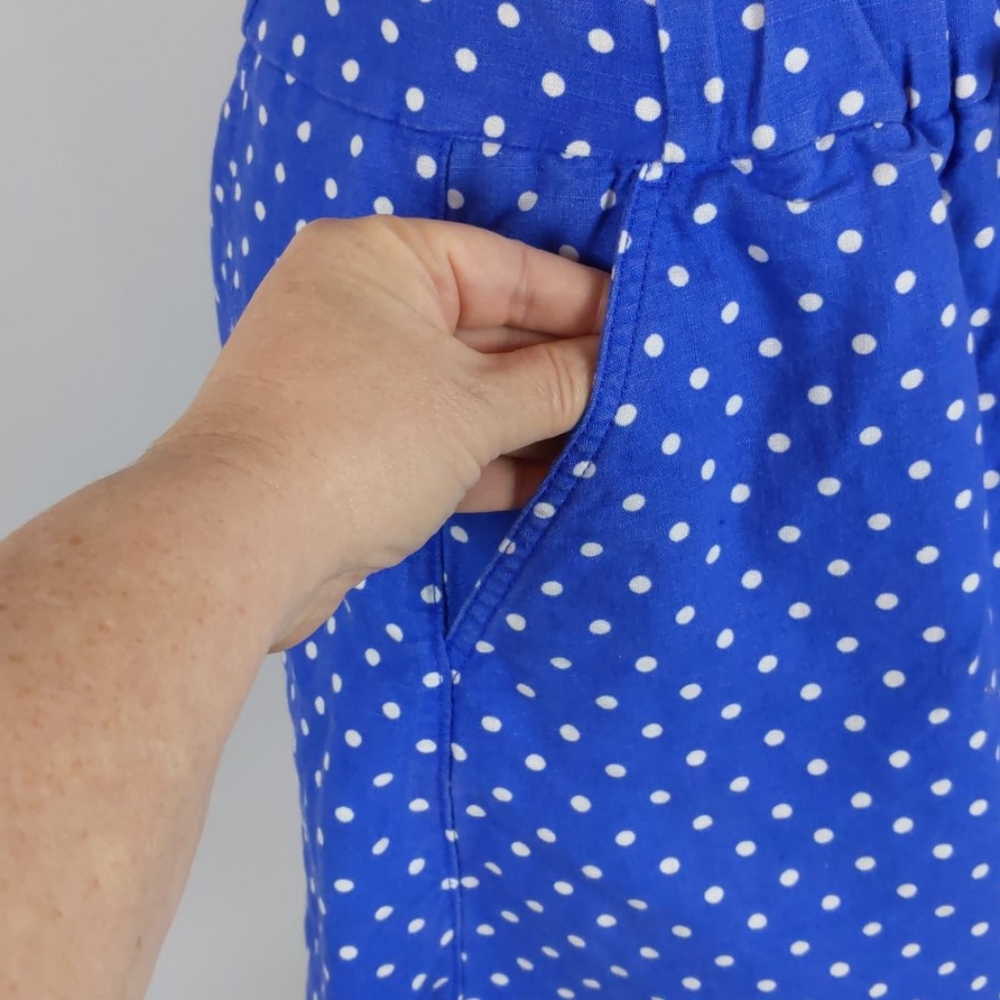 J. Crew Factory Linen Blend Drawstring Dot - Picture 4 of 9